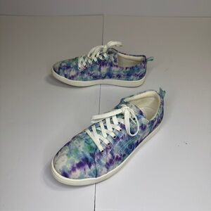 Easy Spirit Tie-Dye Sneakers Size 8.5 | Comfy Canvas Lace-Up Casual Shoes
